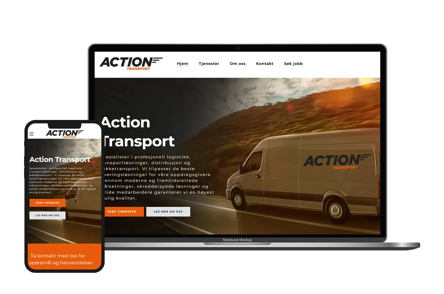 Action transport nettside